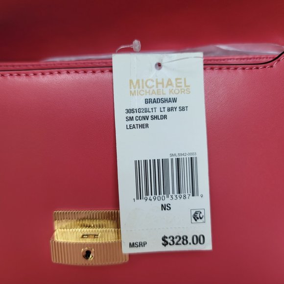 MICHAEL KORS Bradshaw Woven Smooth Leather Convertible Bag-🎈⭐SALE $178. - Picture 16 of 16